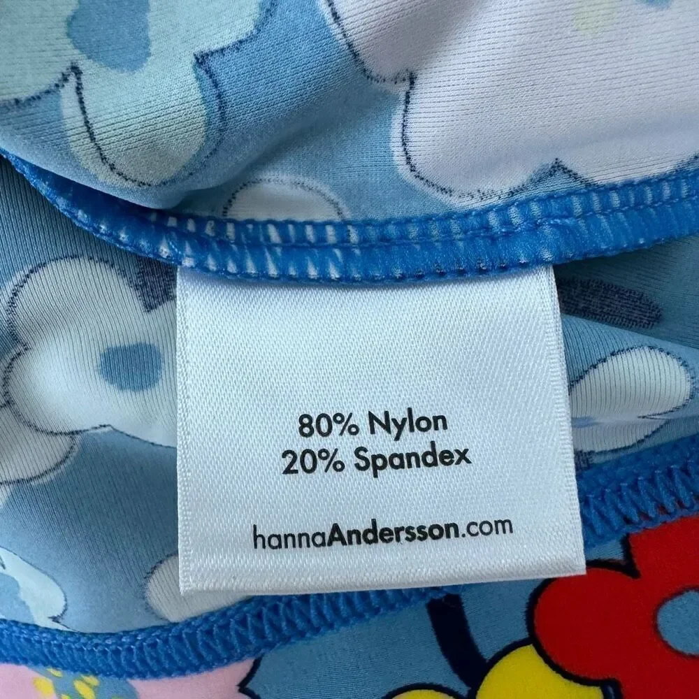 Hanna Andersson Floral Print Rash Guard size 6-7